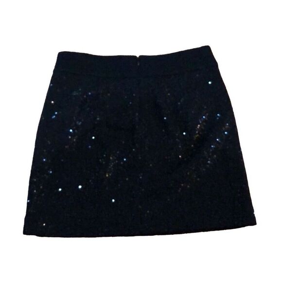 LOFT Ann Taylor Sparkle Black skirt with POCKETS Size 6 - Picture 1 of 5